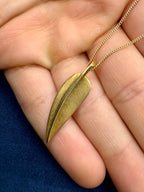 18K Gold Tiffany Leaf Necklace - additional product view 4
