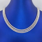 10K Gold 3.5mm Diamond Tennis Chain Necklace - additional product view 2