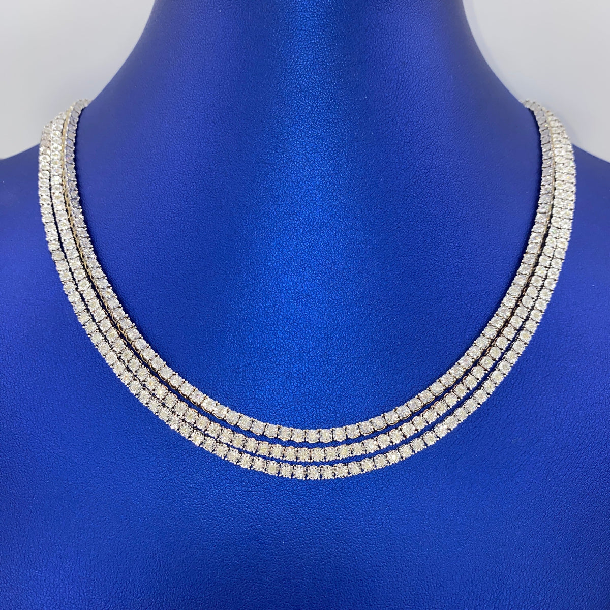 10K Gold 3.5mm Diamond Tennis Chain Necklace - additional product view 2