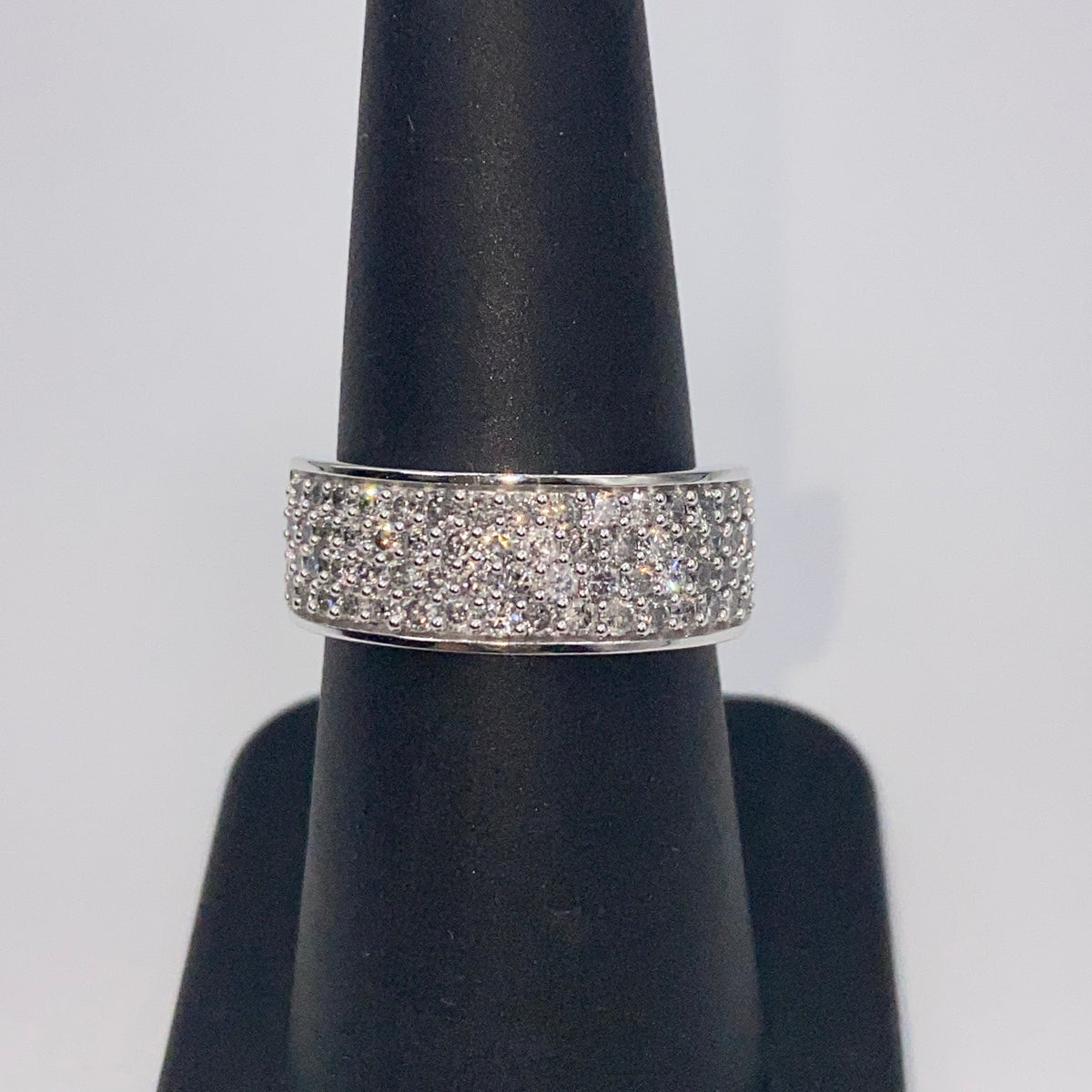 10K Gold Diamond Iced Band Ring - additional product view 4