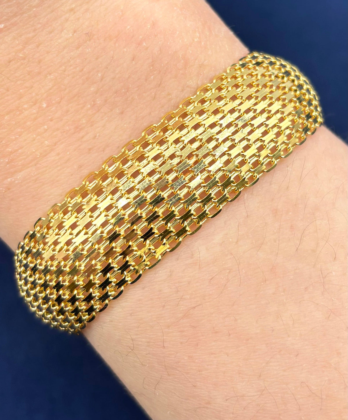 14K Gold Textured Bracelet - additional product view 2