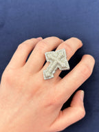 10K Gold Diamond Layered Cross Ring - additional product view 9