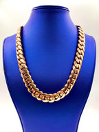 14K Solid Rose Gold Cuban Chain 16.3mm 21 in - additional product view 2
