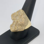 10K Gold Bubble Cross Diamond Ring - additional product view 7