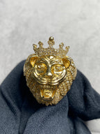 10K Gold King Lion Diamond Ring - additional product view 2