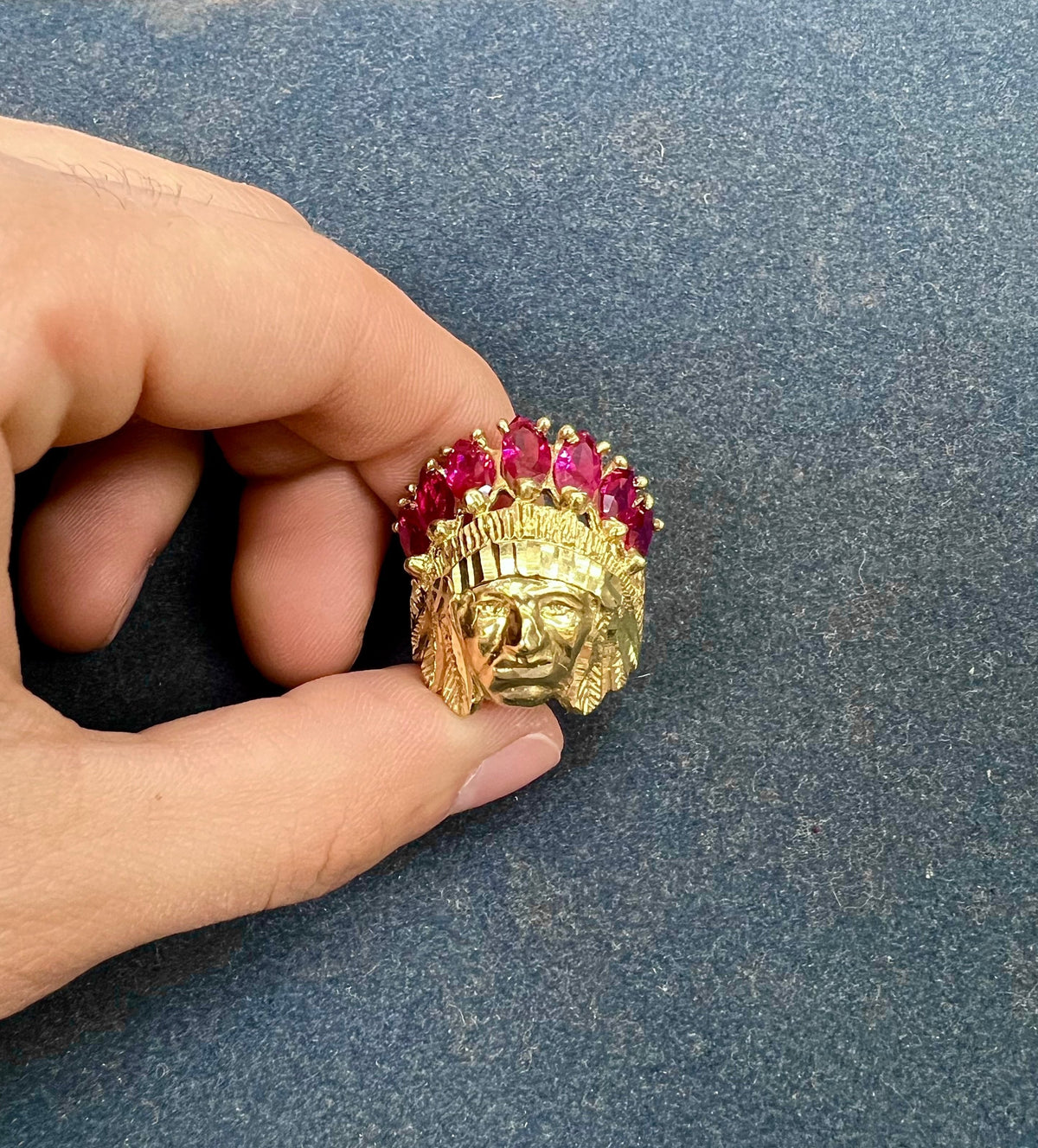 10K Gold Vintage Native American Ring - additional product view 2