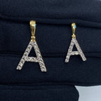 Pave Initial Letter Diamond Pendants Full Collection, Small - close-up product photo
