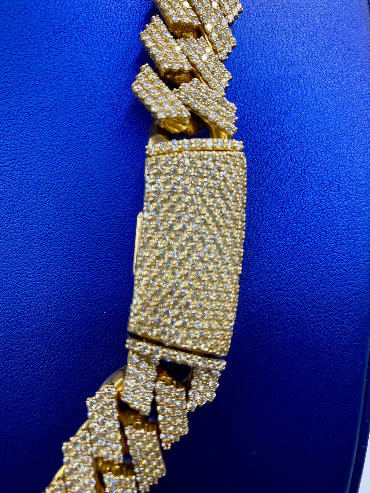 14K Gold Jumbo Diamond Cuban Chain 17.4mm - additional product view 7