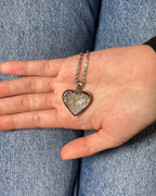 14K Gold Heart Diamond Pendant with Chain - additional product view 3