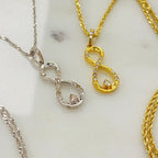 10K Gold Diamond Infinity Pendant - additional product view 2