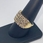 10K Gold Row Diamond Band Ring - additional product view 5