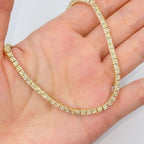 10K Gold 3.3mm Square Diamond Tennis Chain 20 in - additional product view 3