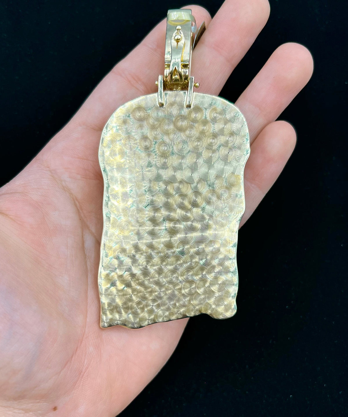 10K Gold Jumbo Iced Out Jesus Head Diamond Pendant - additional product view 4