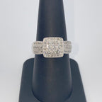 10K Gold Square Halo Diamond Ring - additional product view 5