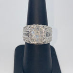 10K Gold Rectangle Princess Cut Diamond Baguette Ring - additional product view 5