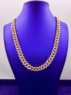 10K Gold 13mm Diamond Cuban Chain 22 in - additional product view 2