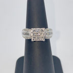 10K Gold Square Princess Cut Diamond Baguette Engagement Ring - additional product view 5