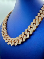 14K Jumbo Rose Gold Bust-Down Diamond Cuban Chain - additional product view 3