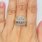 10K Gold Diamond Baguette Crown Ring - additional product view 2