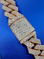 14K Jumbo Rose Gold Bust-Down Diamond Cuban Chain - additional product view 6
