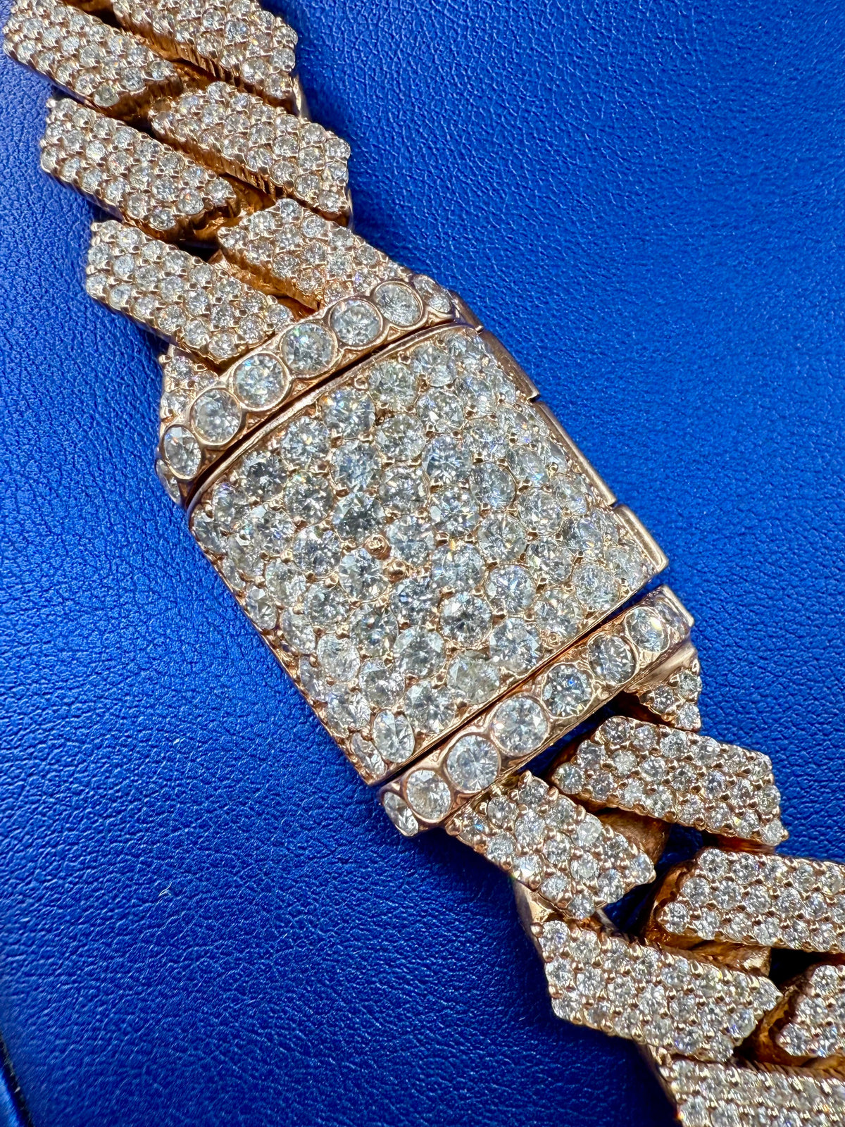 14K Jumbo Rose Gold Bust-Down Diamond Cuban Chain - additional product view 6