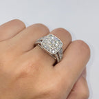 10K Gold Rounded Square Diamond Ring - additional product view 3