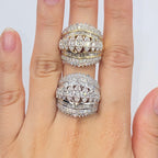 10K Gold Cluster Diamond Baguette Ring - additional product view 3