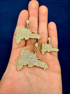 14K Gold Dominican Republic Diamond Pendant - additional product view 2
