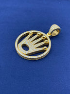 14K Gold Diamond Luxury Crown Pendant - additional product view 7