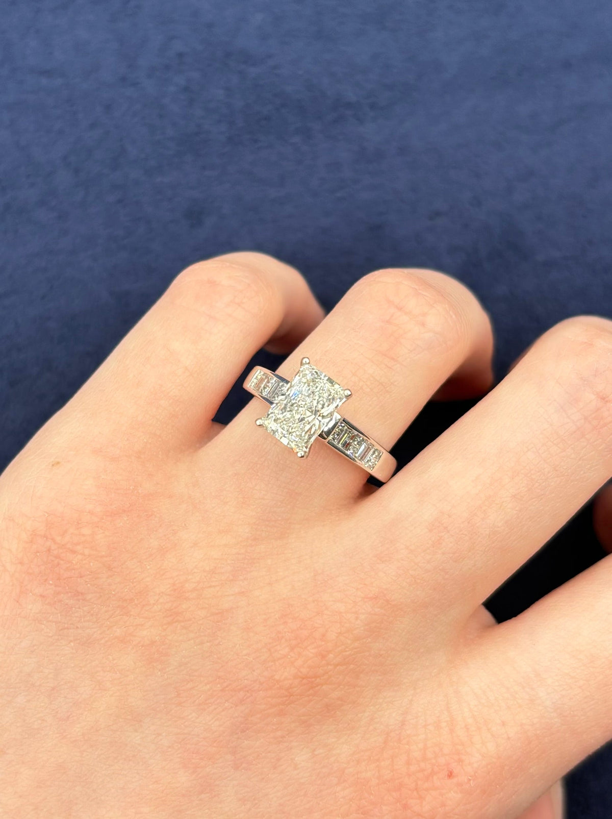 14K Gold Lab Grown Radiant Cut Ring 2.02 CT - additional product view 5