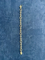 14K Gold Oval Link Diamond Bracelet - additional product view 4