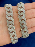 14K White Gold Jumbo Diamond Cuban Chain 15.7mm - additional product view 8