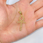 14K Gold Ankh Diamond Pendant - additional product view 4