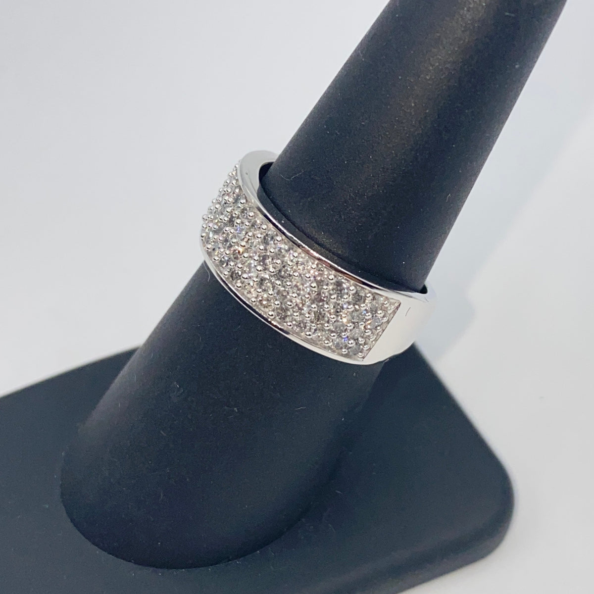 10K Gold Diamond Iced Band Ring - additional product view 5