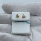 14K Gold Triangle Diamond Earrings - additional product view 4