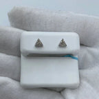14K Gold Triangle Diamond Earrings - additional product view 3