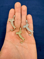 14K Gold Italy Boot Diamond Pendant - additional product view 2