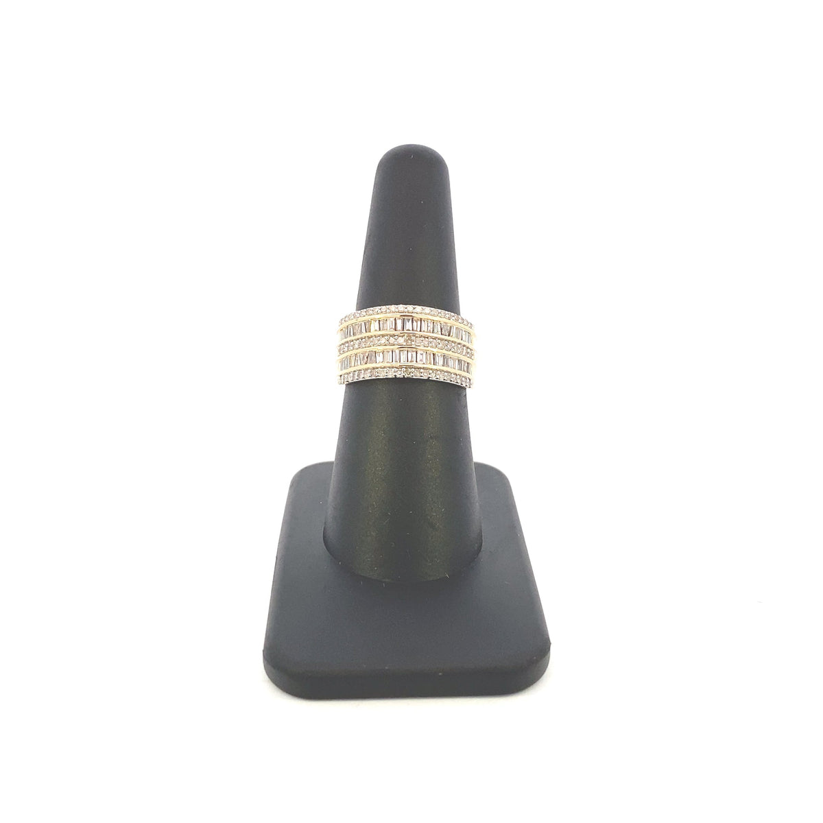 14K Gold Small Double Row Baguette Diamond Ring - additional product view 6