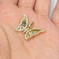 14K Gold Butterfly Shine Diamond Pendant in yellow gold - close-up product photo