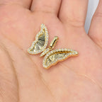 14K Gold Butterfly Shine Diamond Pendant in yellow gold - close-up product photo