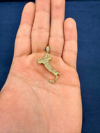 14K Gold Italy Boot Diamond Pendant - additional product view 5
