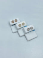 14K Gold Circle Diamond Earrings - additional product view 6