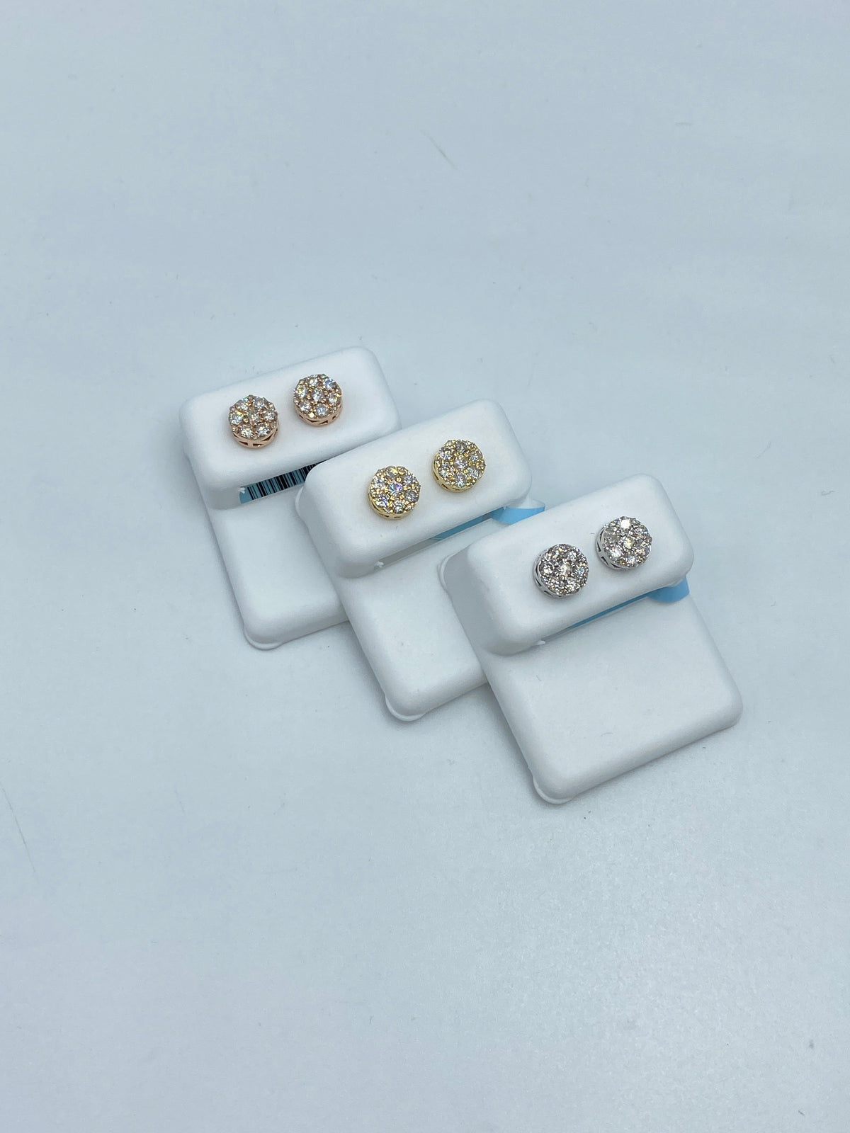 14K Gold Circle Diamond Earrings - additional product view 6