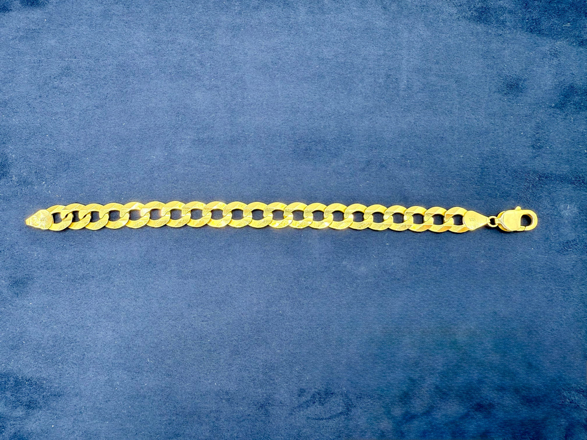 14K Gold Italian Cuban Link Bracelet 11.2mm - additional product view 3