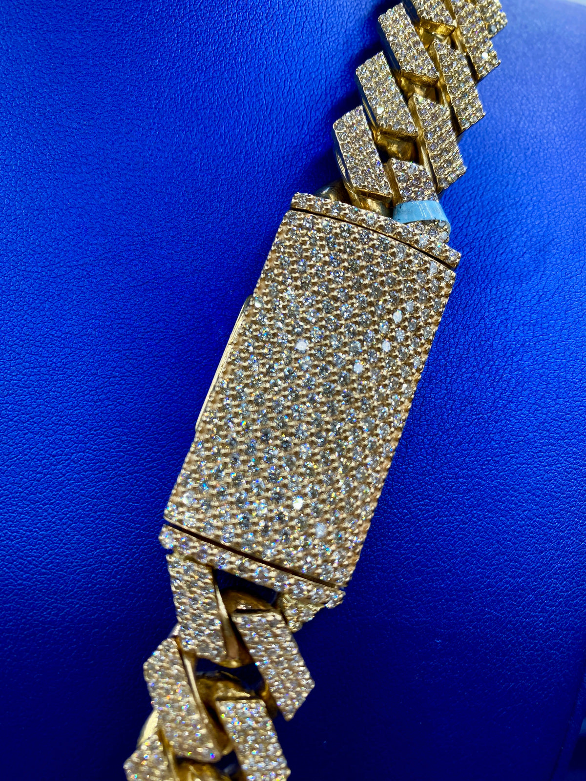 14K Gold Jumbo Diamond Cuban Chain 18.5mm - additional product view 4