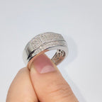 10K Gold Bold Diamond Ring Band - additional product view 4