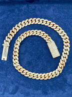 14K Gold Two-Tone Jumbo Diamond Cuban Chain 16.5mm - additional product view 9