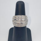 10K Gold Diamond Row Ring Band - additional product view 5