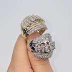10K Gold Cluster Diamond Baguette Ring - additional product view 4