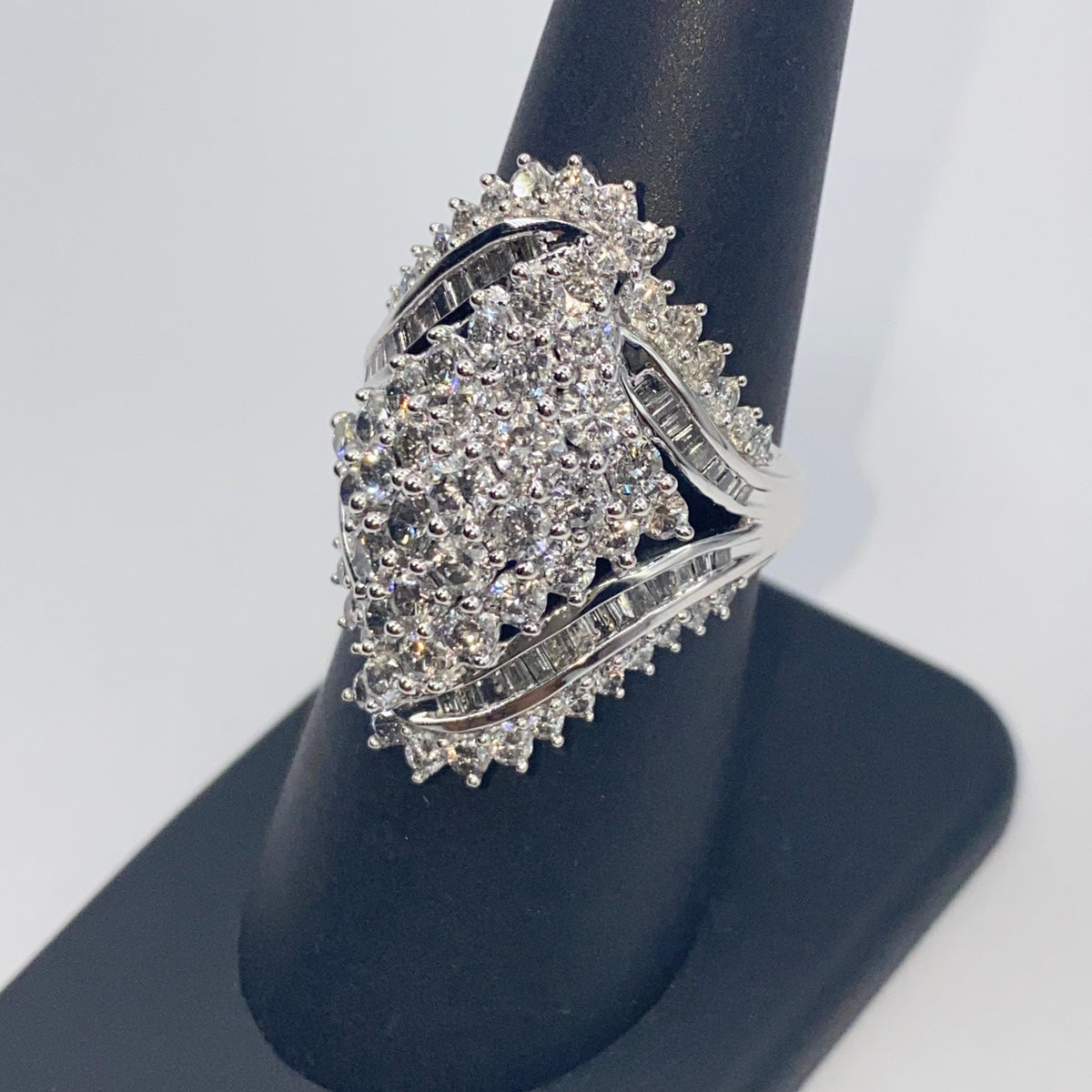 10K Gold Crown Diamond Baguette Ring - additional product view 6